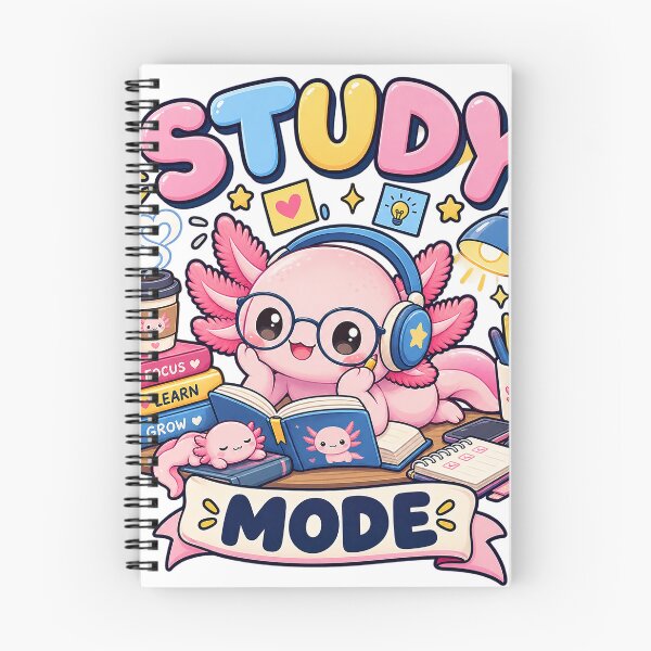 Item preview, Cute Axolotl Study Mode Kawaii Reading Student Study Buddy designed and sold by suthee navakul.