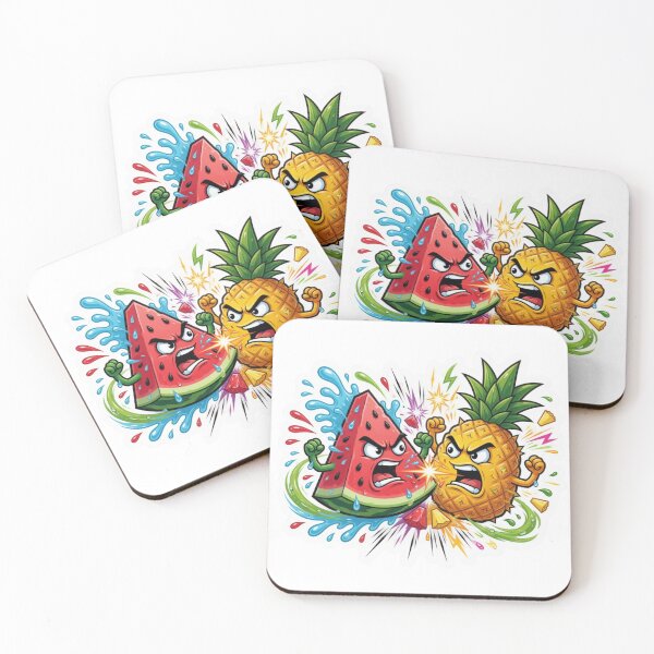 Item preview, Watermelon Pineapple Tropical Rivalry Sticker designed and sold by Imaginarium of Chaos falcon88 .