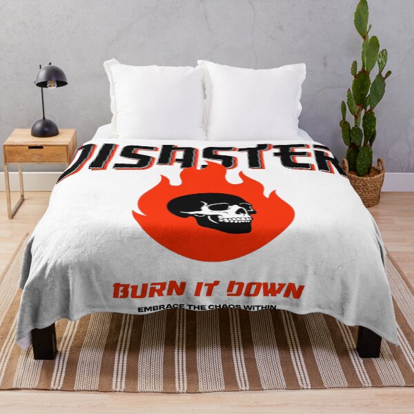 Item preview, Disaster Burn It Down Flaming Skull Graphic designed and sold by bolayousri.