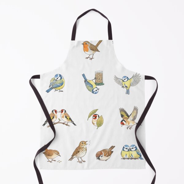 Item preview, Vintage British Garden Birds Watercolor Floral designed and sold by Rehnair.