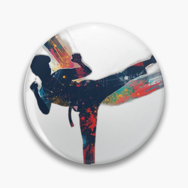 Item preview, Taekwondo High Spinning Hook Kick Silhouette designed and sold by Martial-Art-23.