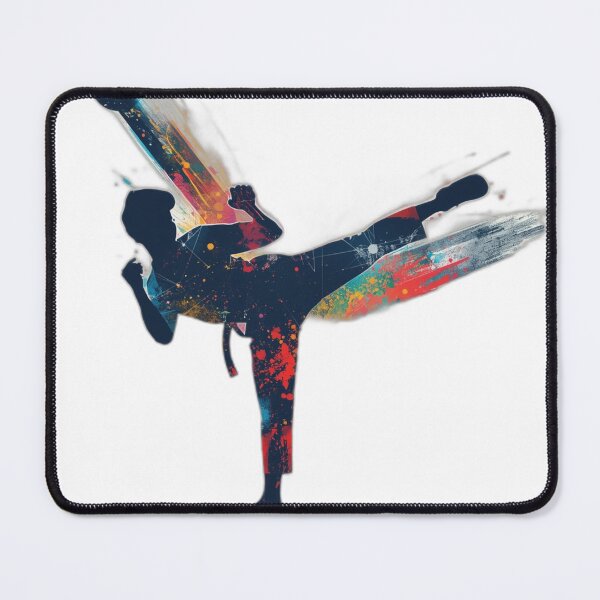 Item preview, Taekwondo High Spinning Hook Kick Silhouette designed and sold by Martial-Art-23.