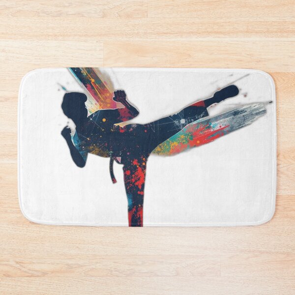 Item preview, Taekwondo High Spinning Hook Kick Silhouette designed and sold by Martial-Art-23.