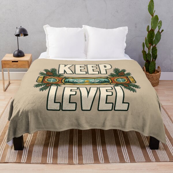 Item preview, Keep Level – Vintage Spirit Level and Mountain Landscape designed and sold by VioVibe.