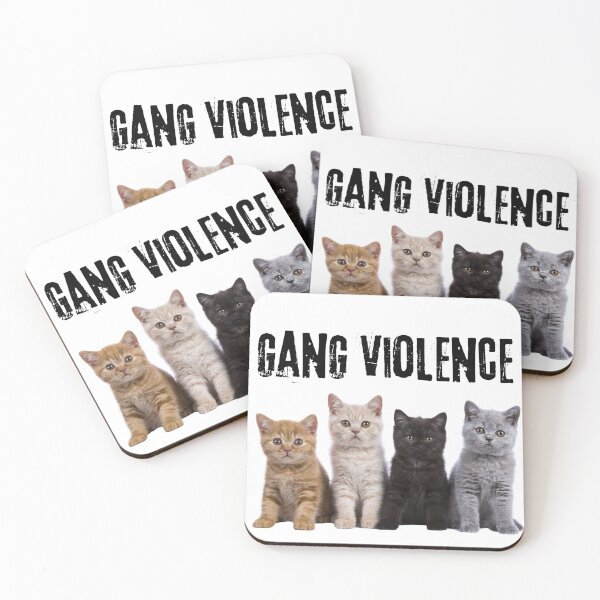 Item preview, gang violence cats designed and sold by Earlrose.