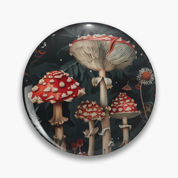 Item preview, Vintage Fly Agaric Mushrooms – Dark Academia Botanical Art designed and sold by Artdavesalzburg.