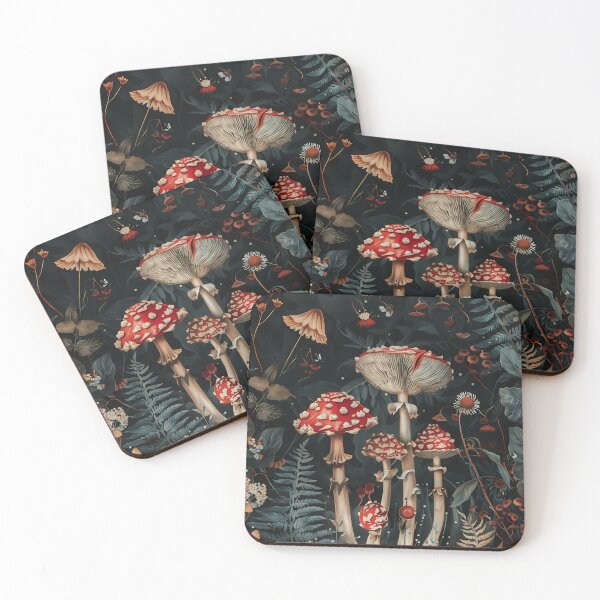 Item preview, Vintage Fly Agaric Mushrooms – Dark Academia Botanical Art designed and sold by Artdavesalzburg.