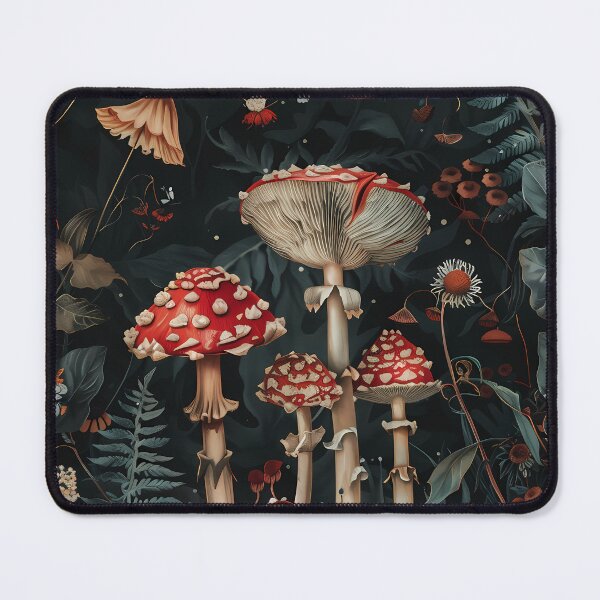 Item preview, Vintage Fly Agaric Mushrooms – Dark Academia Botanical Art designed and sold by Artdavesalzburg.