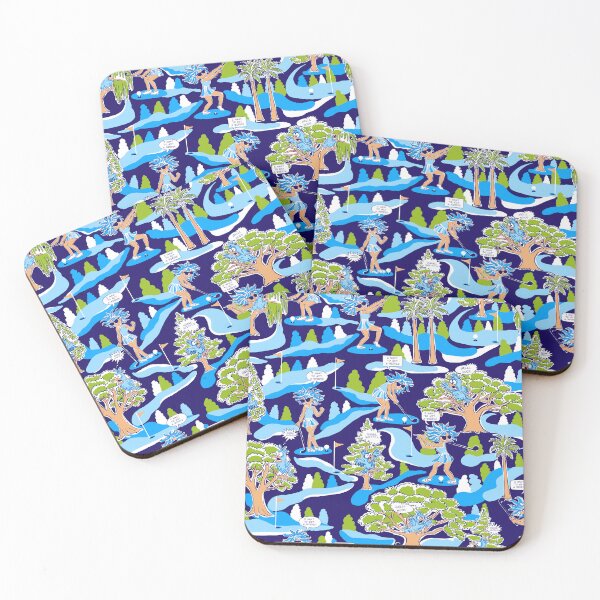 Item preview,  Hitting a Birdie - blue designed and sold by Fabricatemyart.