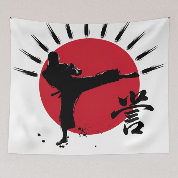 Item preview, Traditional Karate Bushido Warrior Kanji Art designed and sold by Martial-Art-23.