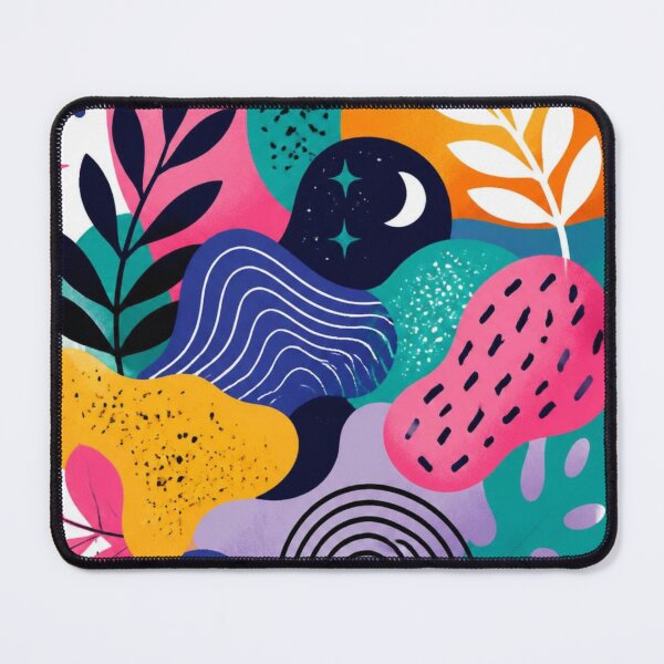 Item preview, Colourful Abstract Botanical Shapes | Modern Retro Pattern designed and sold by My Gluten Free Life UK.