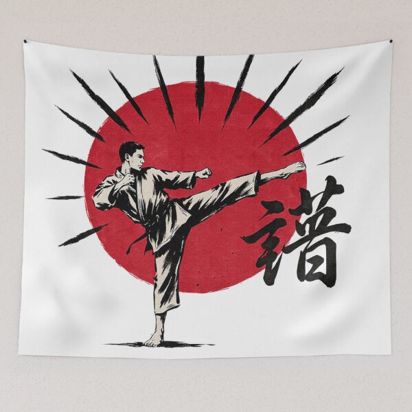 Item preview, Traditional Karate Bushido Warrior Kanji Art designed and sold by Martial-Art-23.