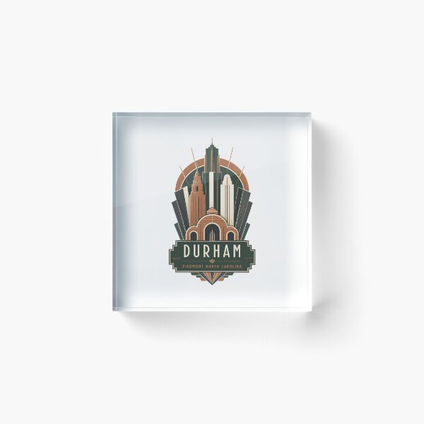Item preview, Durham North Carolina Retro City Landscape | Local Travel Art designed and sold by AMICO77.