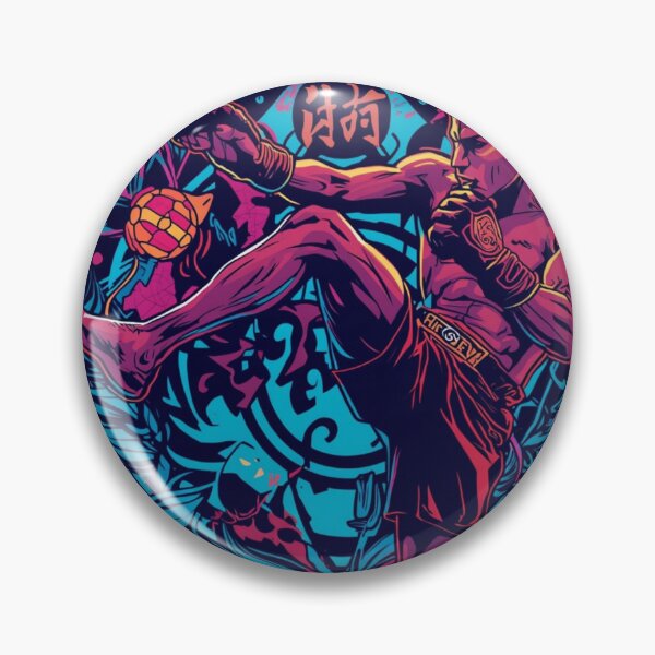 Item preview, Muay Thai Fighter Flying Knee Strike Art designed and sold by Martial-Art-23.