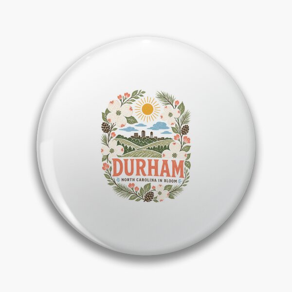 Item preview, Durham North Carolina Retro City Landscape | Local Travel Art designed and sold by AMICO77.