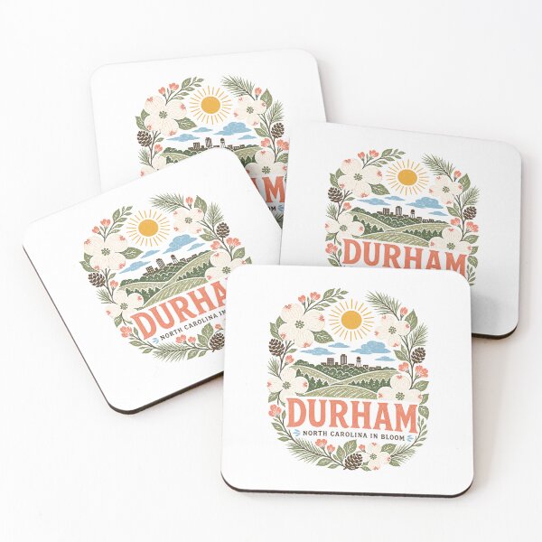 Item preview, Durham North Carolina Retro City Landscape | Local Travel Art designed and sold by AMICO77.
