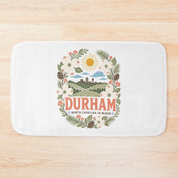 Item preview, Durham North Carolina Retro City Landscape | Local Travel Art designed and sold by AMICO77.