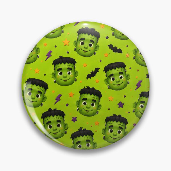 Item preview, Cute Frankenstein Halloween Pattern designed and sold by TinyWeird.