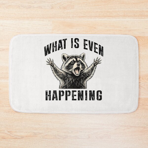 Item preview, What Is Even Happening Funny Raccoon Meme Vintage designed and sold by JamesCrArt.