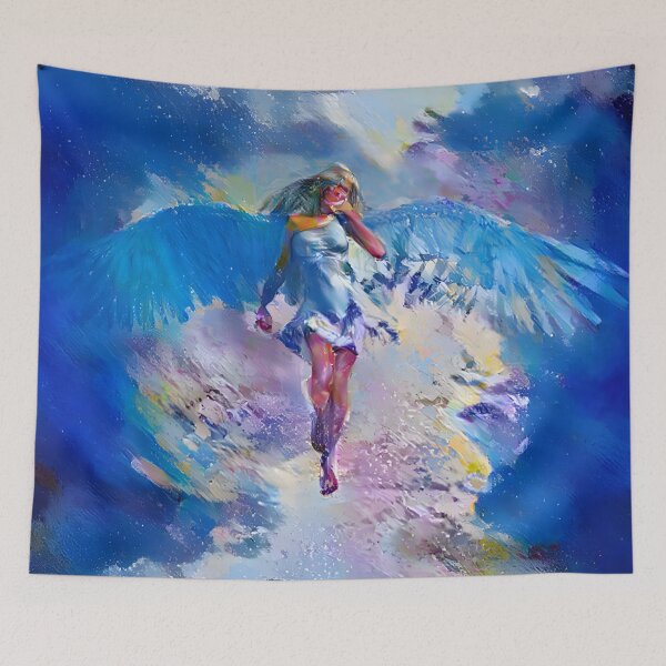 Item preview, Flying Blue Angel - Ethereal Fantasy Art designed and sold by ARabbitHole.