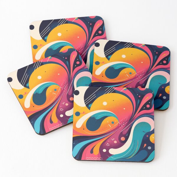 Item preview, Bold Colourful Abstract Swirls | Modern Maximalist Art designed and sold by My Gluten Free Life UK.