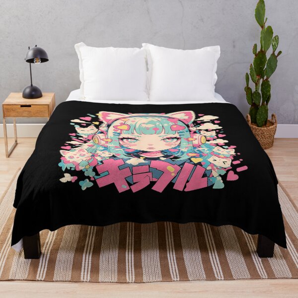 Item preview, Anime Waifu Cute Cat Girl Sweet Retro Japan Kawaii Manga Aesthetic T-Shirt designed and sold by cogiaovuong.
