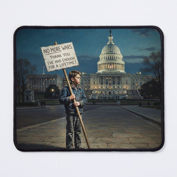 Item preview, Teenage Boy Protesting Wars designed and sold by Home Decor Art.