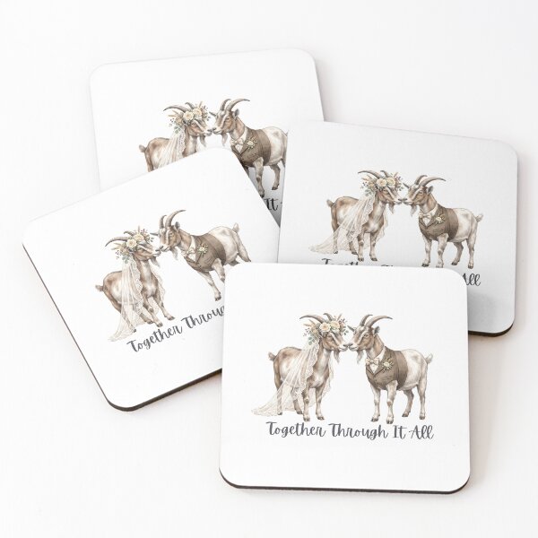 Item preview, Goat Wedding Couple designed and sold by Roy & Tiffany.