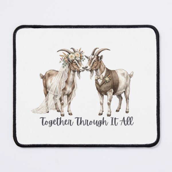 Item preview, Goat Wedding Couple designed and sold by Roy & Tiffany.