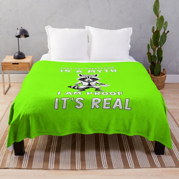 Item preview, Perfection Is a Myth Funny Raccoon Office Humor designed and sold by Creative-Sanc.