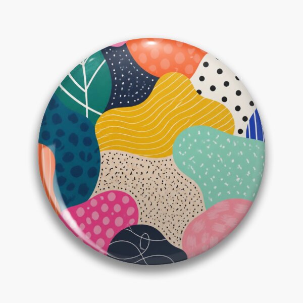 Item preview, Colourful Organic Shapes | Playful Retro Abstract Pattern designed and sold by My Gluten Free Life UK.