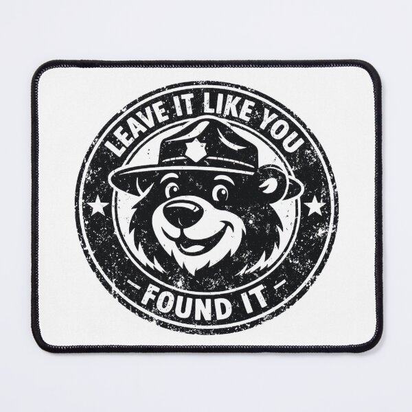 Item preview, Leave It Like You Found It Vintage Park Ranger Bear Stamp designed and sold by GabeMountainArt.