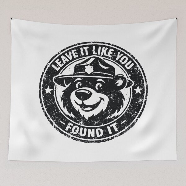 Item preview, Leave It Like You Found It Vintage Park Ranger Bear Stamp designed and sold by GabeMountainArt.
