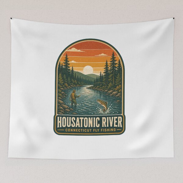 Item preview, Connecticut Brook Trout Fishing Art | New England Angler Design designed and sold by AMICO77.