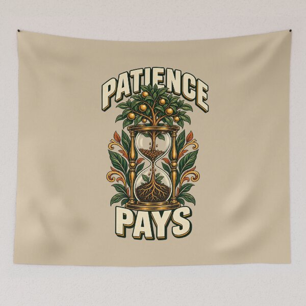 Item preview, Patience Pays – Growing Tree Inside an Hourglass designed and sold by VioVibe.