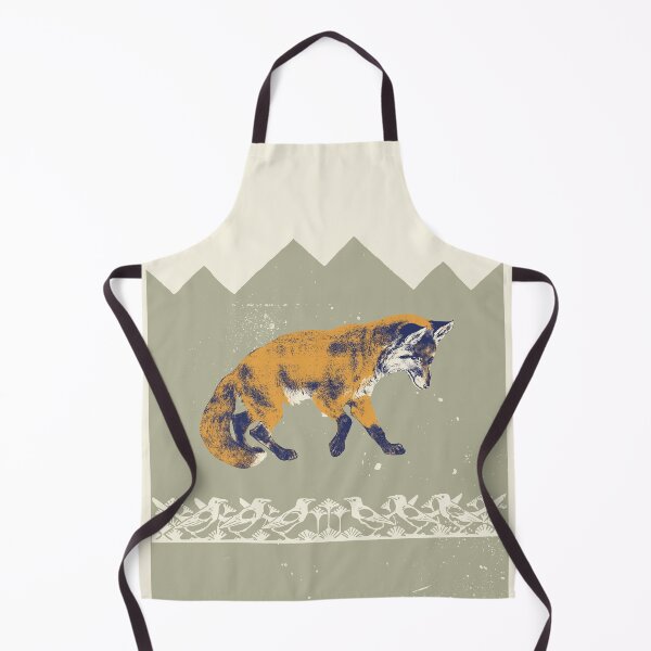 Item preview, A historic fox with abstract olive green mountains designed and sold by PbHistory.