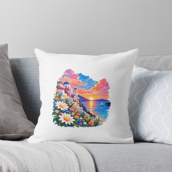 Item preview, Colorful Santorini Sunset by the Sea designed and sold by nnwanwiiz.