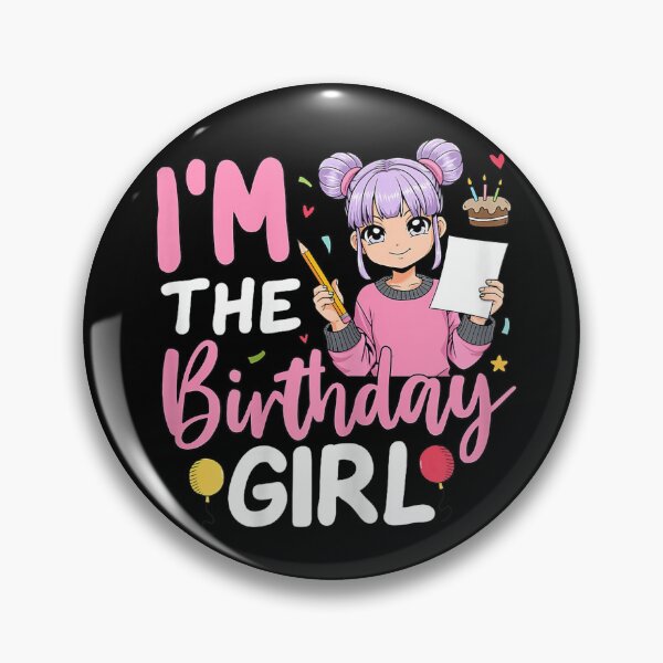 Item preview, I'm The Birthday Girl Anime Sketching Cute Kawaii Teen Girl Party T-Shirt designed and sold by cogiaovuong.