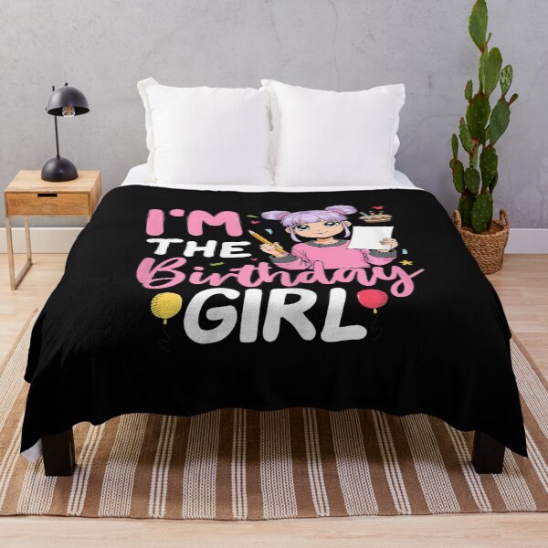 Item preview, I'm The Birthday Girl Anime Sketching Cute Kawaii Teen Girl Party T-Shirt designed and sold by cogiaovuong.