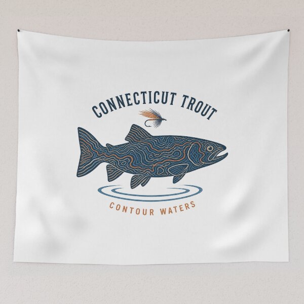 Item preview, Connecticut Brook Trout Fishing Art | New England Angler Design designed and sold by AMICO77.
