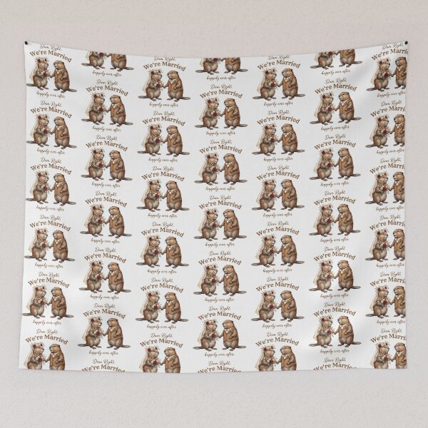 Item preview, Beaver Wedding Couple designed and sold by Roy & Tiffany.