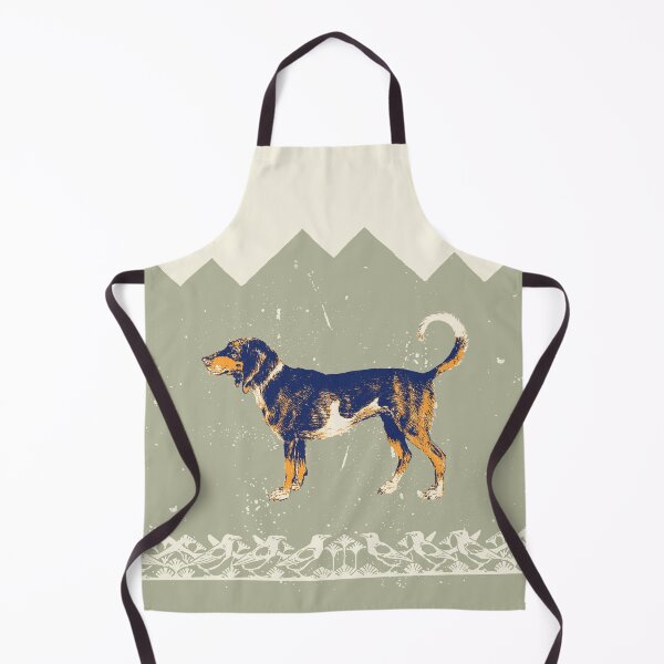 Item preview, A historic beagle with abstract green mountains designed and sold by PbHistory.