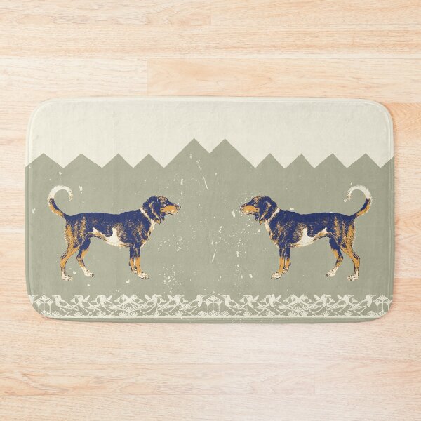 Item preview, A historic beagle with abstract green mountains designed and sold by PbHistory.
