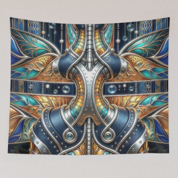 Item preview, Symmetrical Biomechanical Gold and Chrome Figure designed and sold by Frackxion.