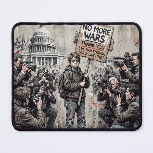 Item preview, Teenage Boy Protesting Wars designed and sold by Home Decor Art.