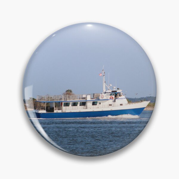 Item preview, White and Blue Boat on Open Water designed and sold by Cynthia48.