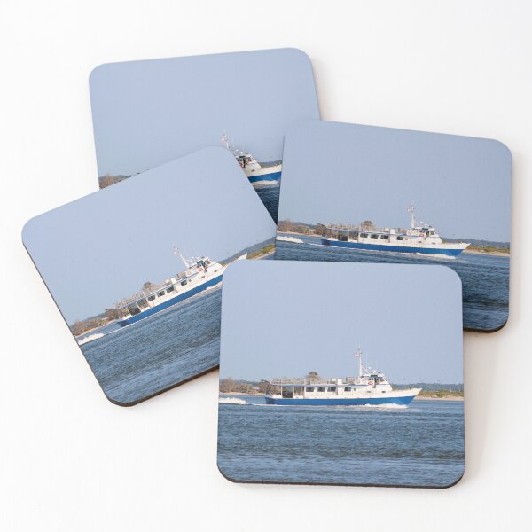 Item preview, White and Blue Boat on Open Water designed and sold by Cynthia48.