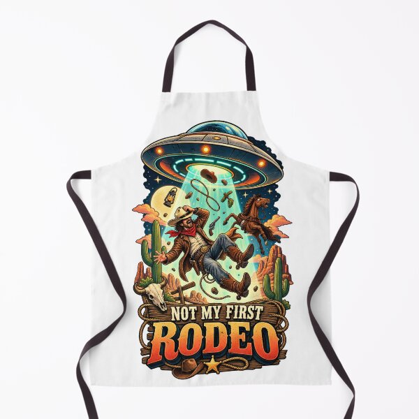 Item preview, Not My First Rodeo UFO Cowboy Alien Abduction Western Surreal Design designed and sold by suthee navakul.