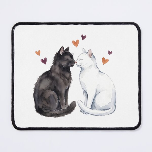 Item preview, Black White Cat Kiss designed and sold by Roy & Tiffany.