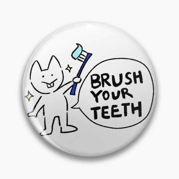 Item preview, Brush Your Teeth Cat Sticker – Cute Kawaii Toothbrush Kitty, Meow Moments designed and sold by lazydayz16.